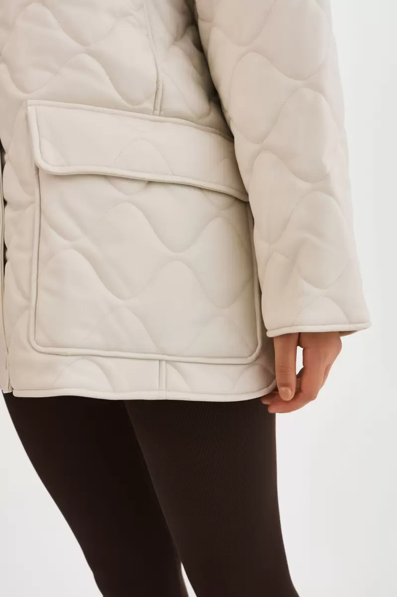 Women Bone Verina  | Faux Leather Quilted Coat Leather Jackets Lamarque Reduced To Clear - 4