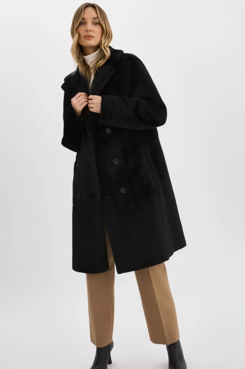 Abigail | Faux Shearling Reversible Coat Advance Black Lamarque Leather Jackets Women - 1
