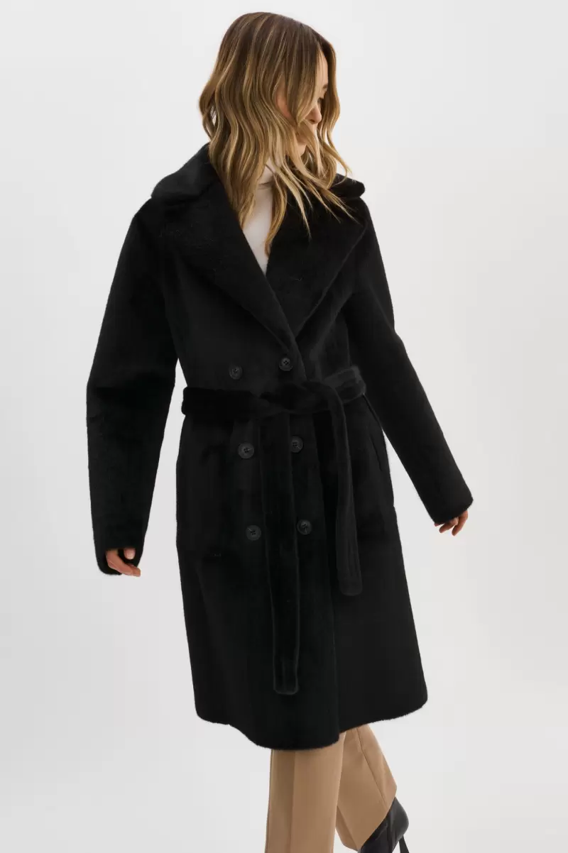 Abigail | Faux Shearling Reversible Coat Advance Black Lamarque Leather Jackets Women - 3