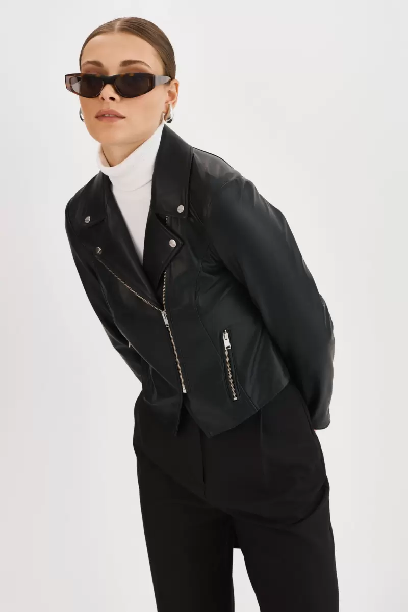 Innovative Lamarque Monica | Faux Leather  Jacket Women Leather Jackets Black - 3