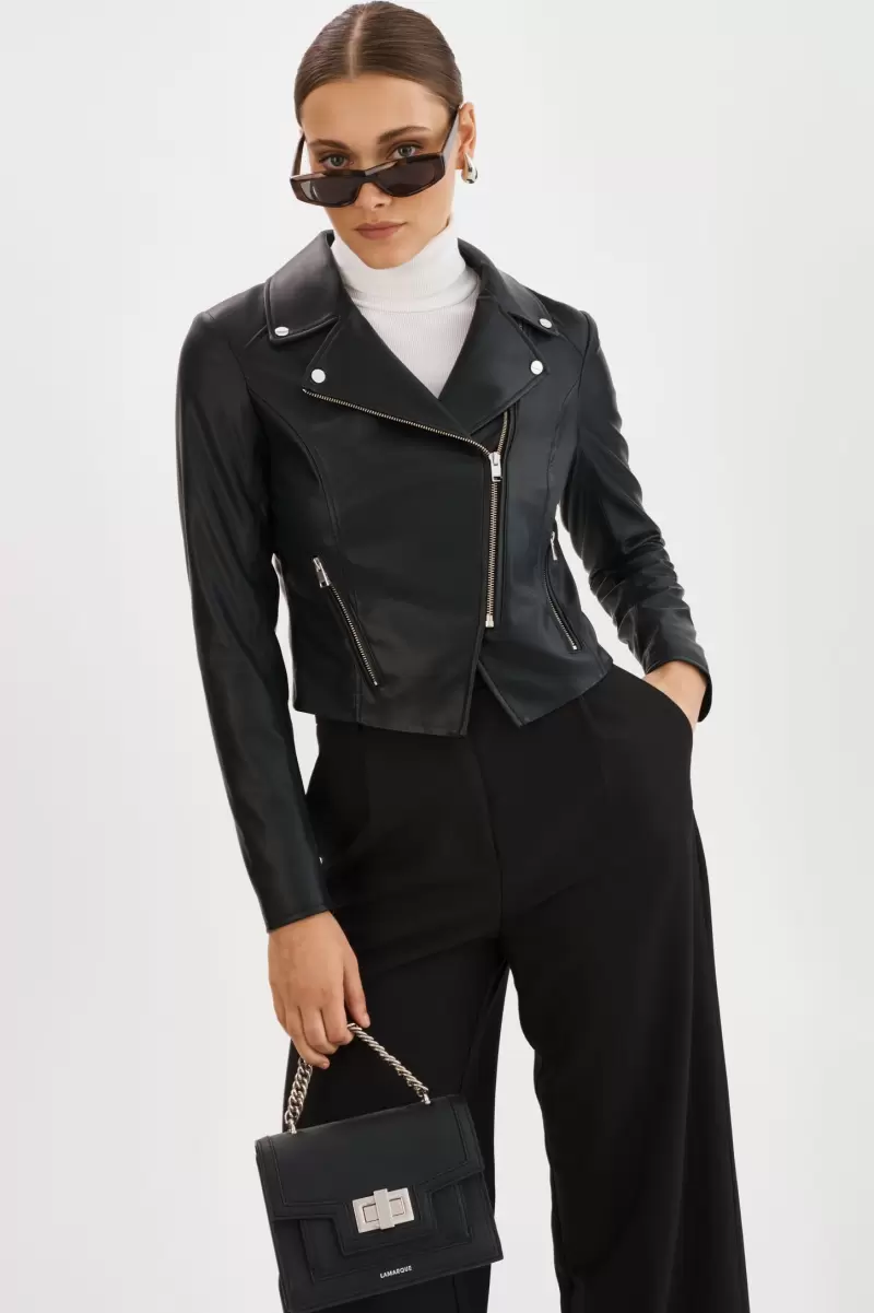 Innovative Lamarque Monica | Faux Leather  Jacket Women Leather Jackets Black