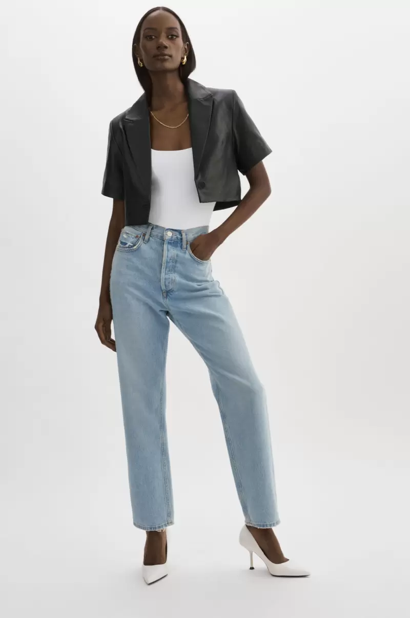 Lamarque Leather Jackets Black Calatea | Short Sleeve Blazer Women High-Quality - 1
