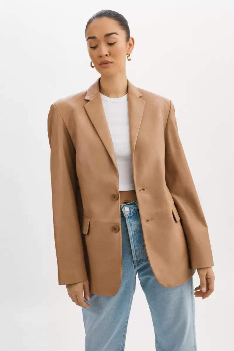 Leather Jackets Sesame Felina | Oversized Leather Blazer Lamarque Modern Women - 1