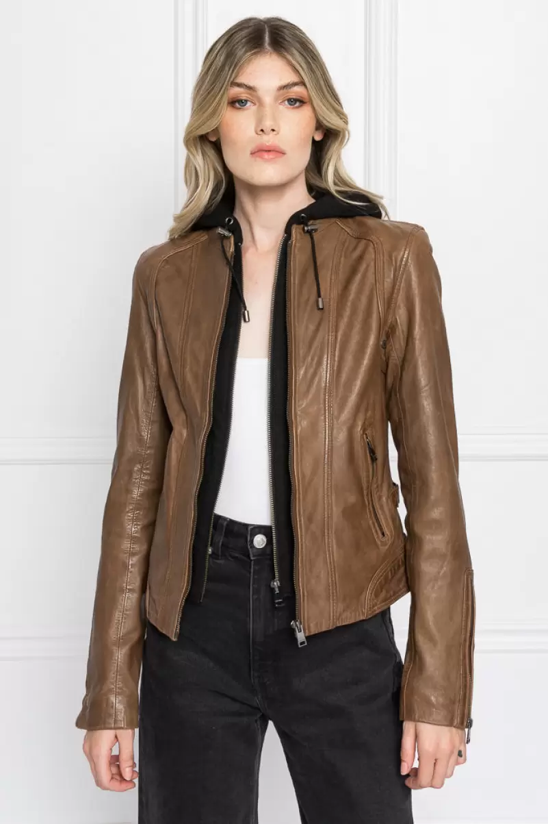 Arlette | Leather Biker Jacket Lamarque Women Leather Jackets Offer Rawhide