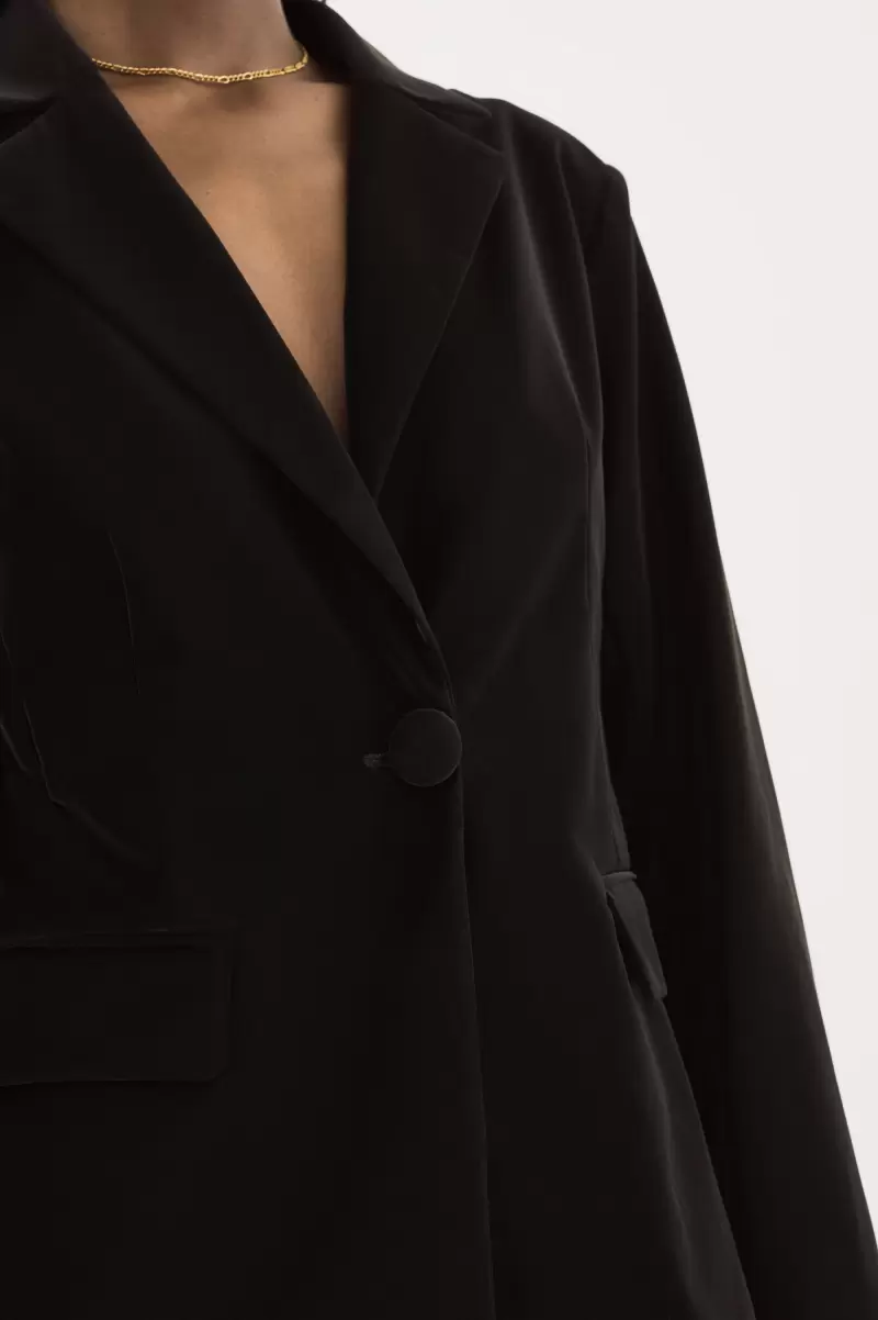 Women Lamarque Black Coats & Jackets Lottie | Faux Leather Blazer Cheap - 2