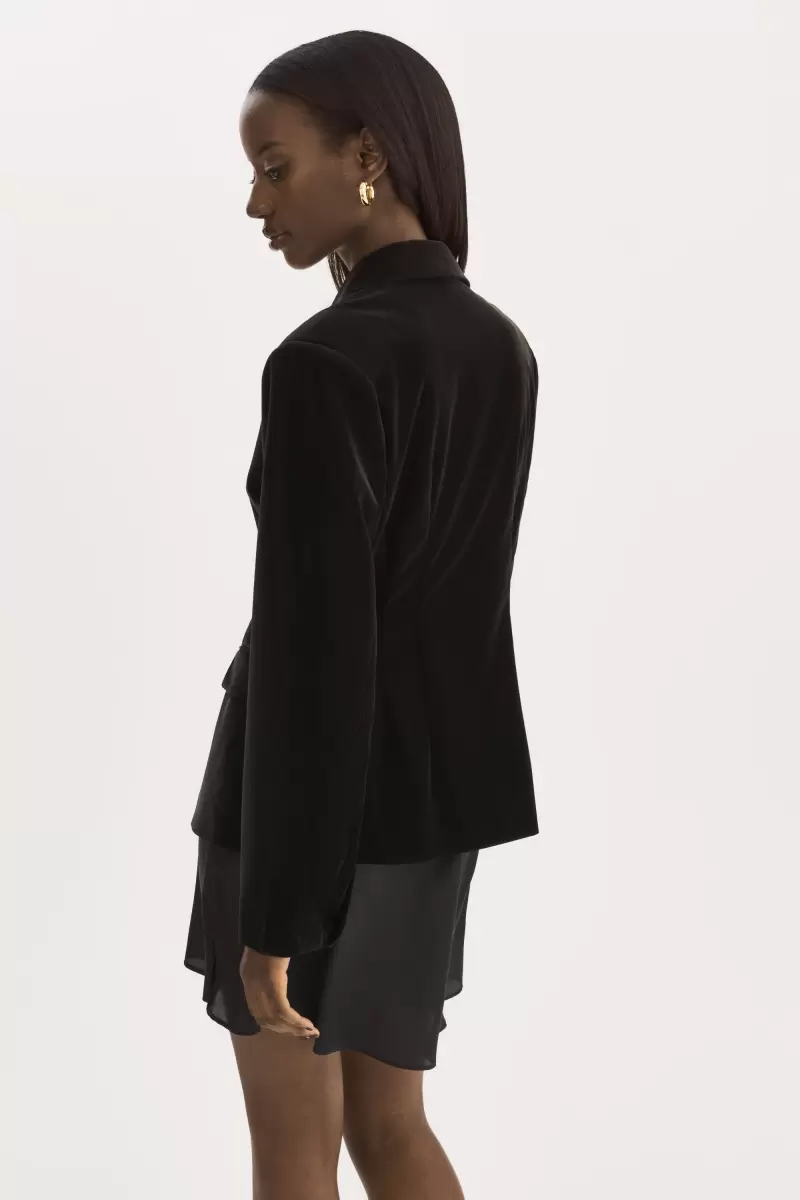 Women Lamarque Black Coats & Jackets Lottie | Faux Leather Blazer Cheap - 4