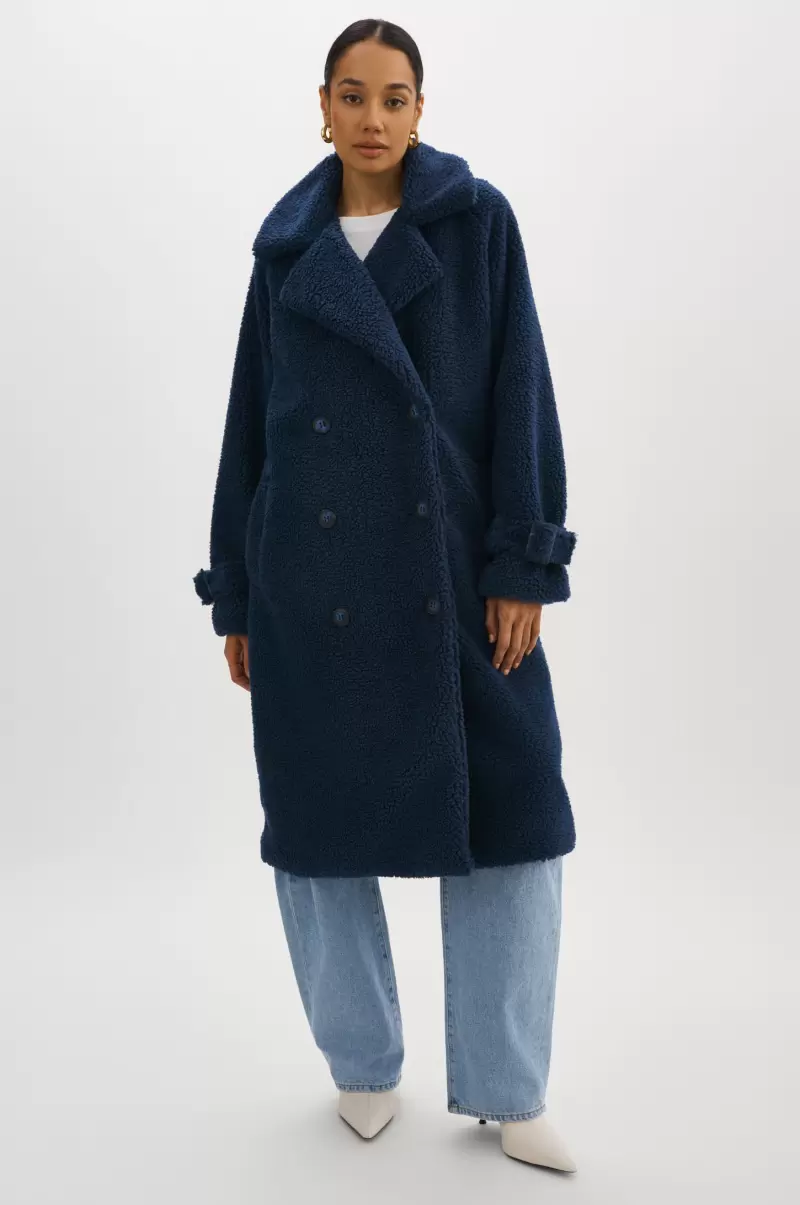 Lamarque Malani | Sherpa Coat Coats & Jackets Navy Women Limited Time Offer - 1