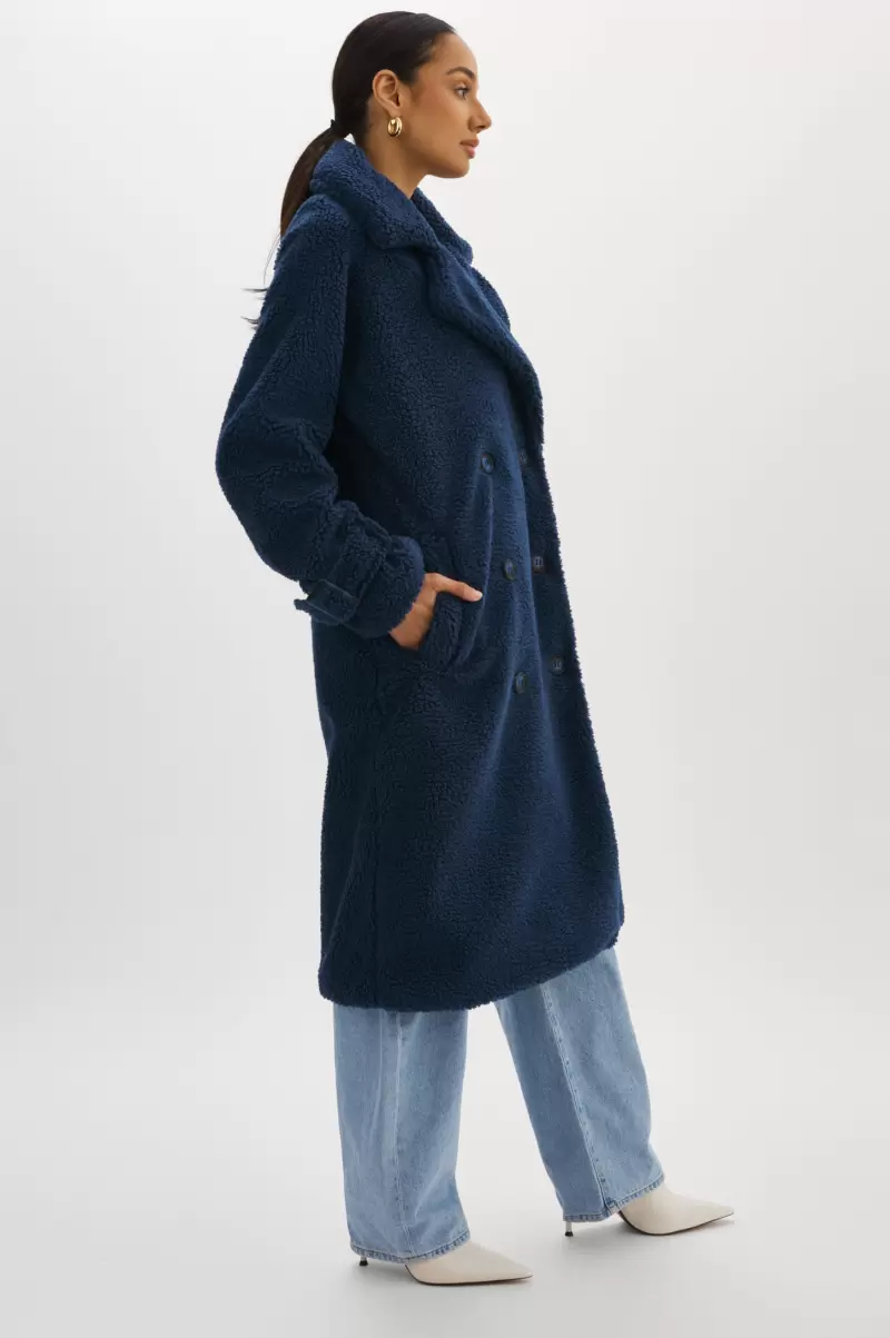 Lamarque Malani | Sherpa Coat Coats & Jackets Navy Women Limited Time Offer - 3
