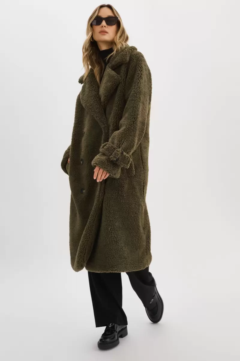 Women Forest Green Malani | Sherpa Coat Lamarque Coats & Jackets Price Meltdown - 1