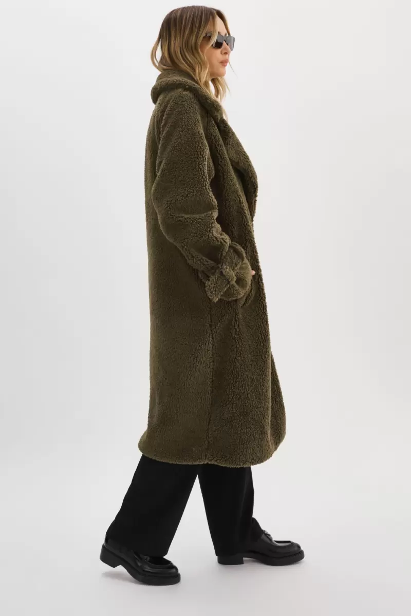 Women Forest Green Malani | Sherpa Coat Lamarque Coats & Jackets Price Meltdown - 3