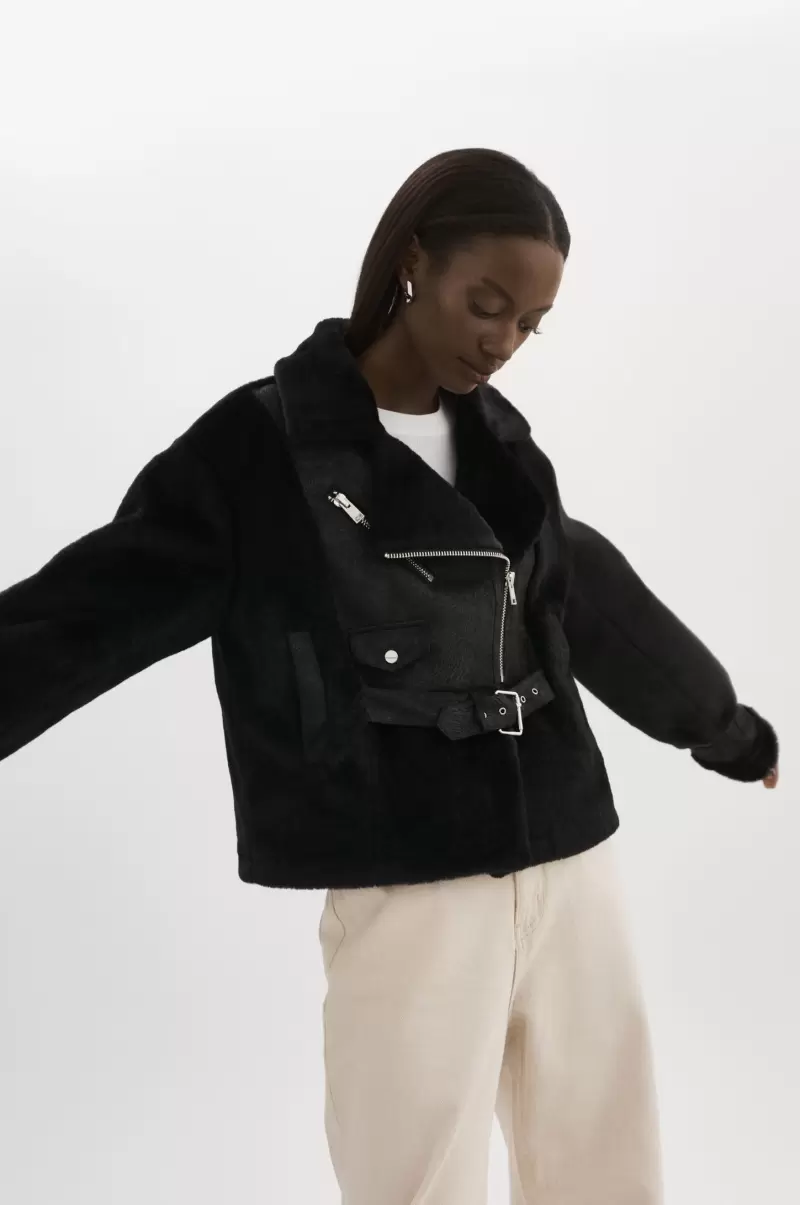 Black / Black Lamarque Offer Women Elody | Faux Fur Jacket Coats & Jackets - 1