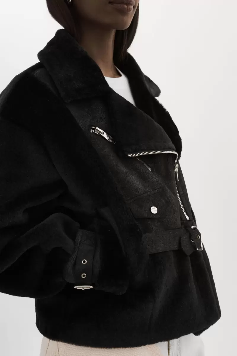 Black / Black Lamarque Offer Women Elody | Faux Fur Jacket Coats & Jackets - 2