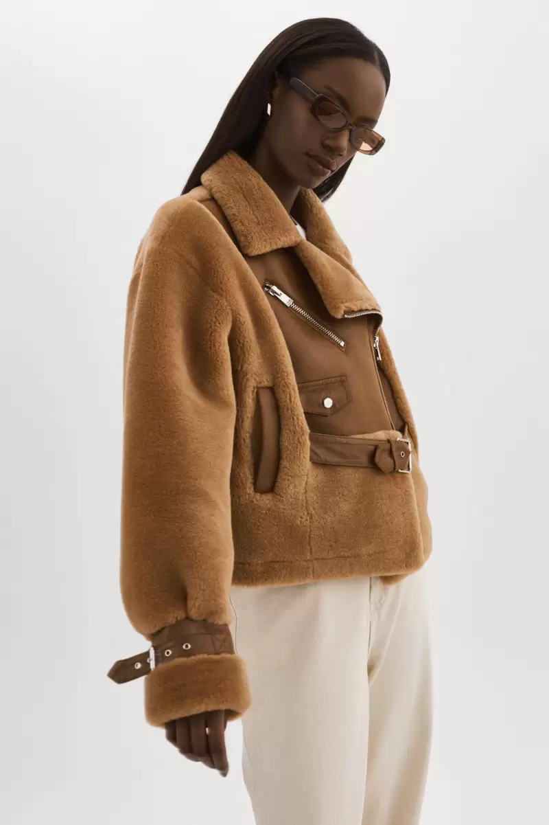 Lamarque Coats & Jackets Women Mocha/Brown Efficient Elody | Faux Fur Jacket - 1