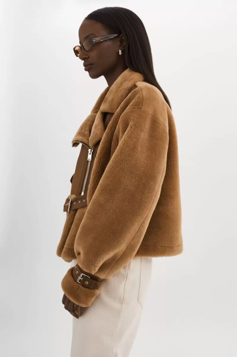 Lamarque Coats & Jackets Women Mocha/Brown Efficient Elody | Faux Fur Jacket - 3