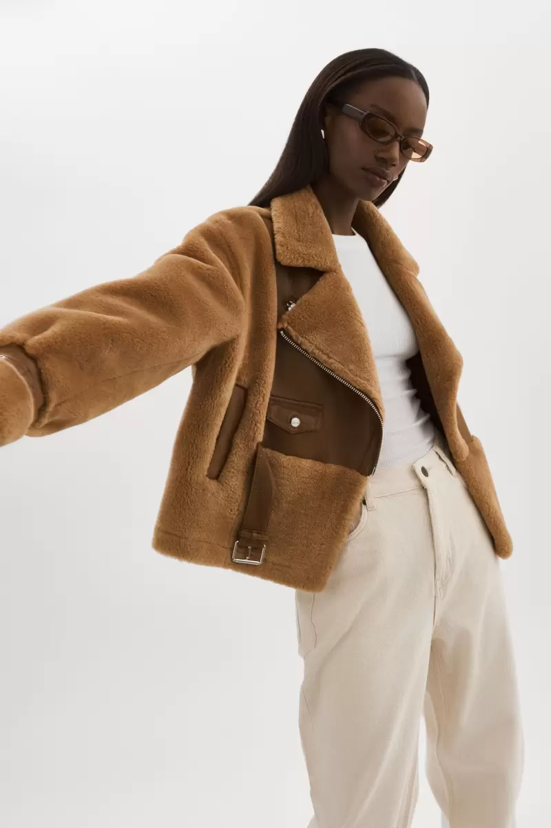 Lamarque Coats & Jackets Women Mocha/Brown Efficient Elody | Faux Fur Jacket - 4