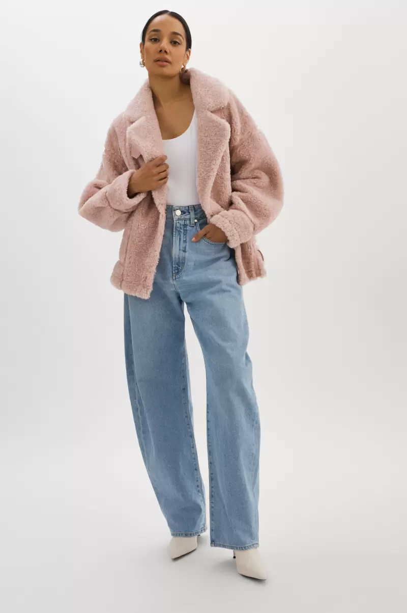 Lamarque Light Pink Women Badu | Oversized Faux Shearling Jacket Coats & Jackets Clean - 2