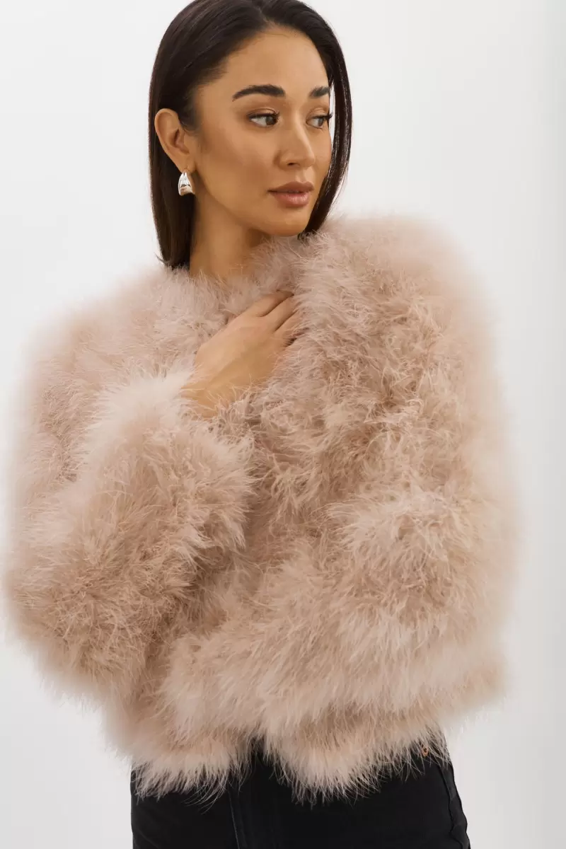 Deora | Feather Jacket Coats & Jackets Lamarque Doeskin Women Cheap - 2