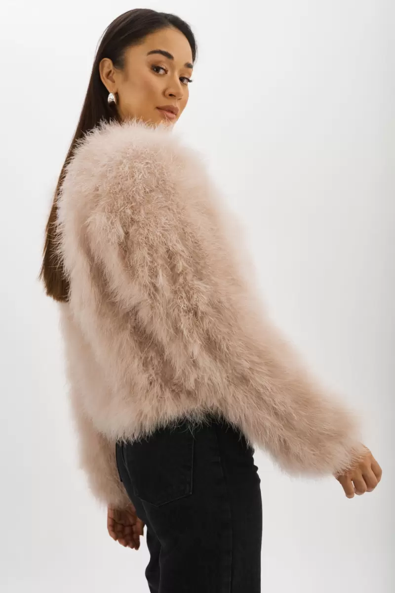 Deora | Feather Jacket Coats & Jackets Lamarque Doeskin Women Cheap - 3