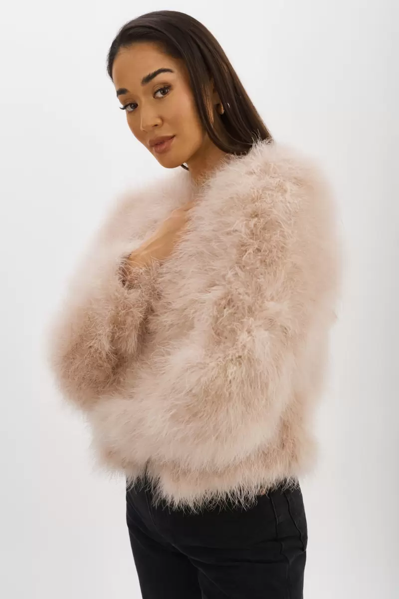 Deora | Feather Jacket Coats & Jackets Lamarque Doeskin Women Cheap - 4