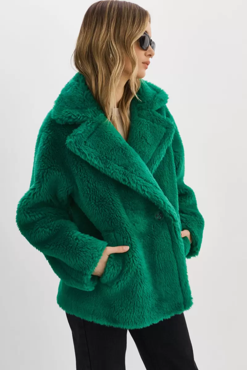 Coats & Jackets Women Vibrant Green Limited Sophie | Sherpa Jacket Lamarque - 1
