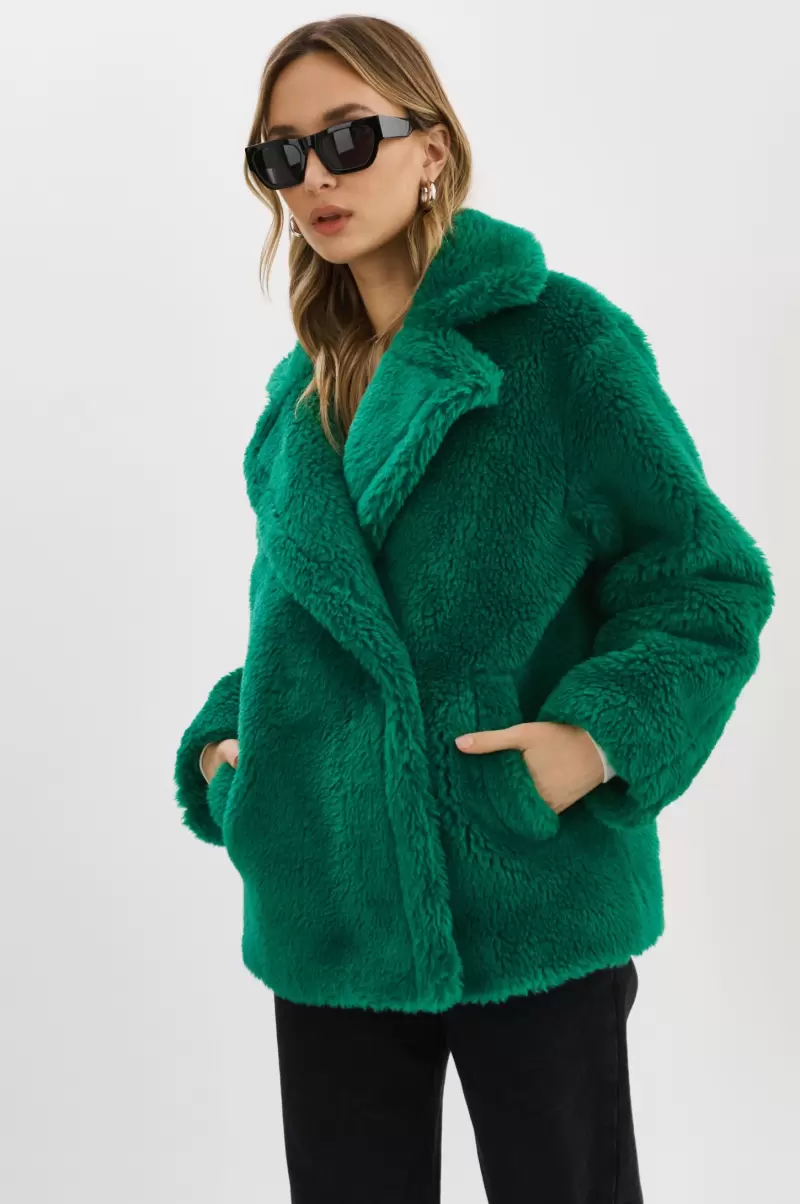 Coats & Jackets Women Vibrant Green Limited Sophie | Sherpa Jacket Lamarque - 2