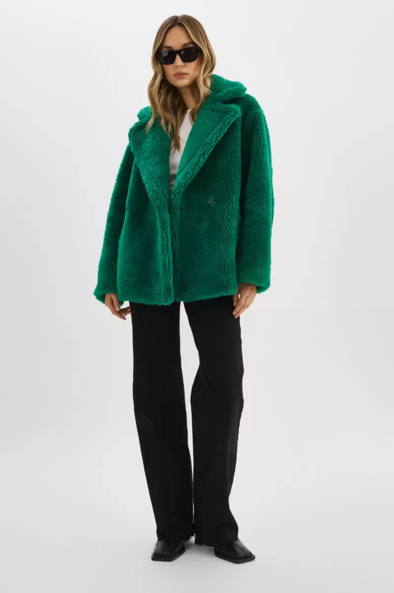 Coats & Jackets Women Vibrant Green Limited Sophie | Sherpa Jacket Lamarque - 3
