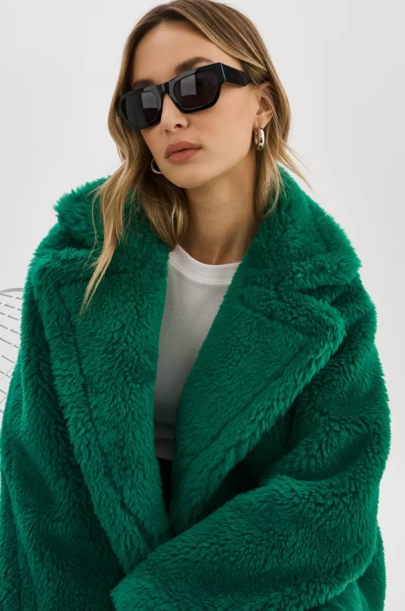 Coats & Jackets Women Vibrant Green Limited Sophie | Sherpa Jacket Lamarque - 4