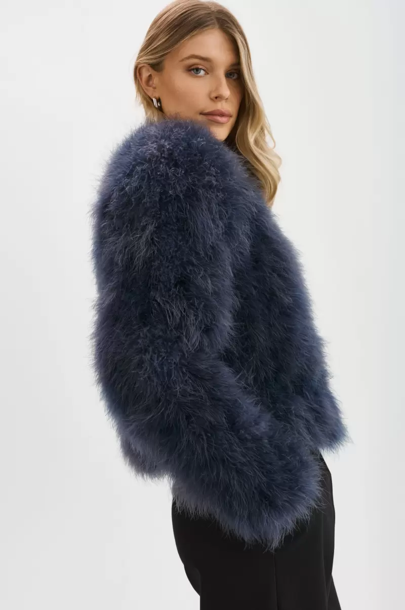 Coats & Jackets Midnight Blue Women Practical Lamarque Deora | Feather Jacket - 4