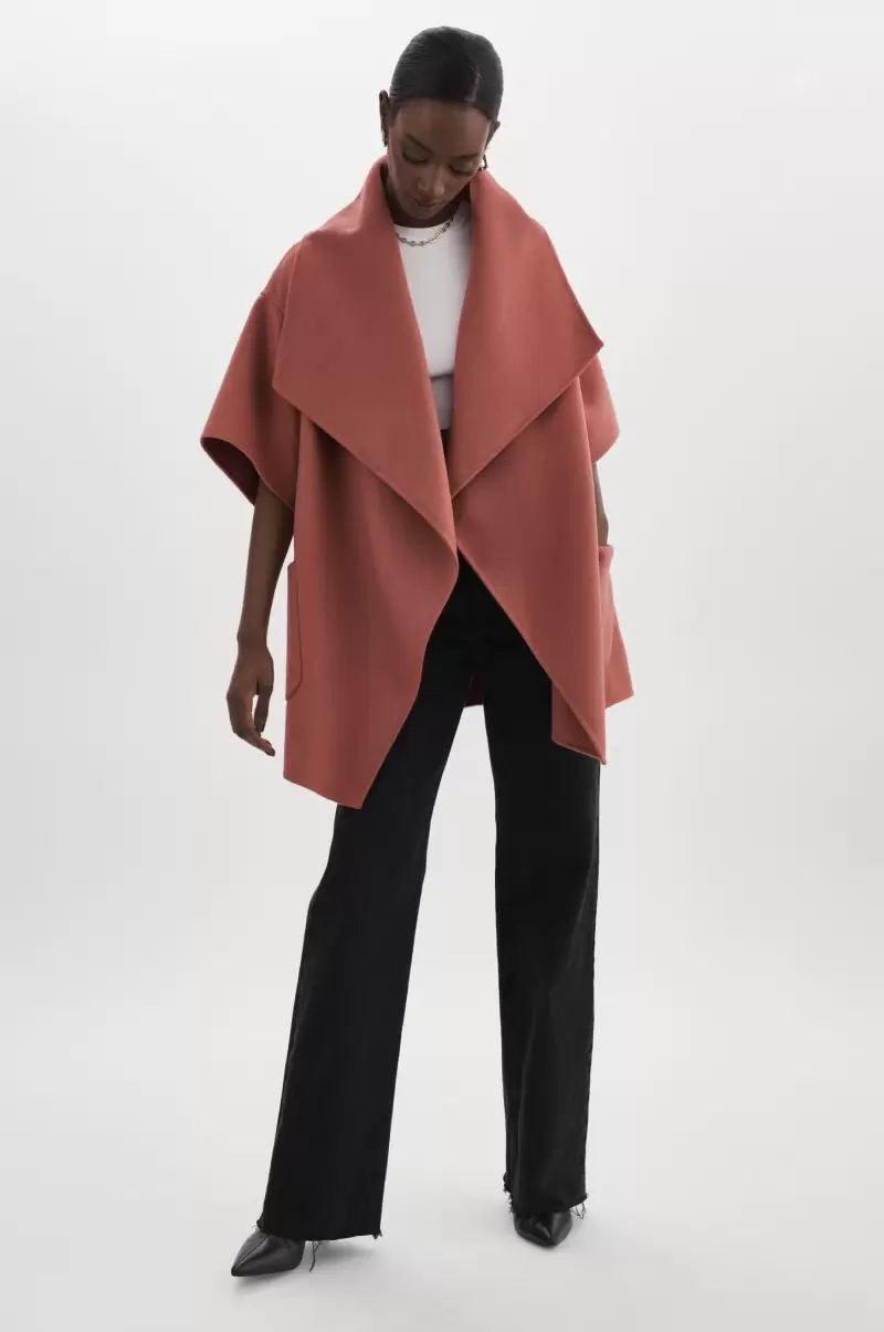 Penelope | Double Face Wool Coat Charming Lamarque Antique Pink Coats & Jackets Women - 2