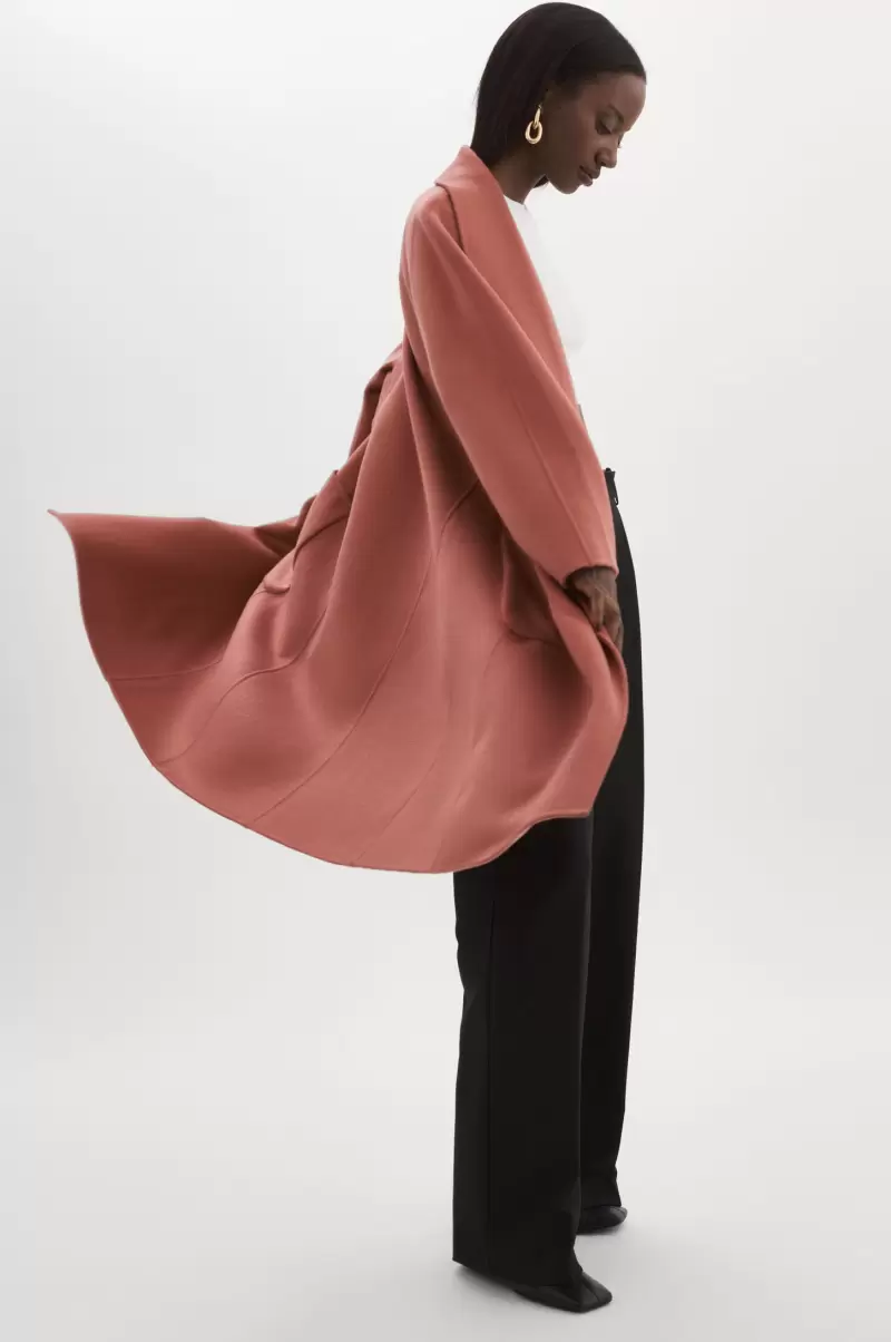 Lamarque Women Trending Thara | Shawl Collar Wool Coat Antique Pink Coats & Jackets - 4