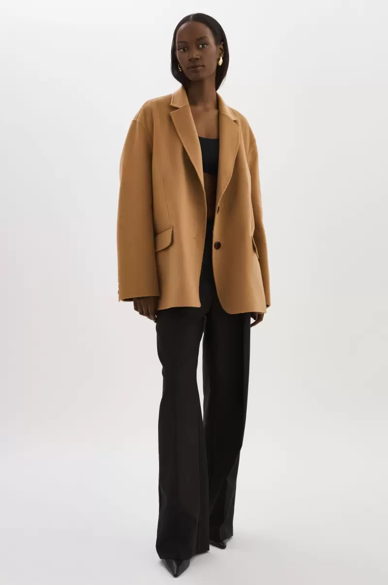 Lamarque Robust Camel Coats & Jackets Ennis | Oversized Wool Blazer Women - 2