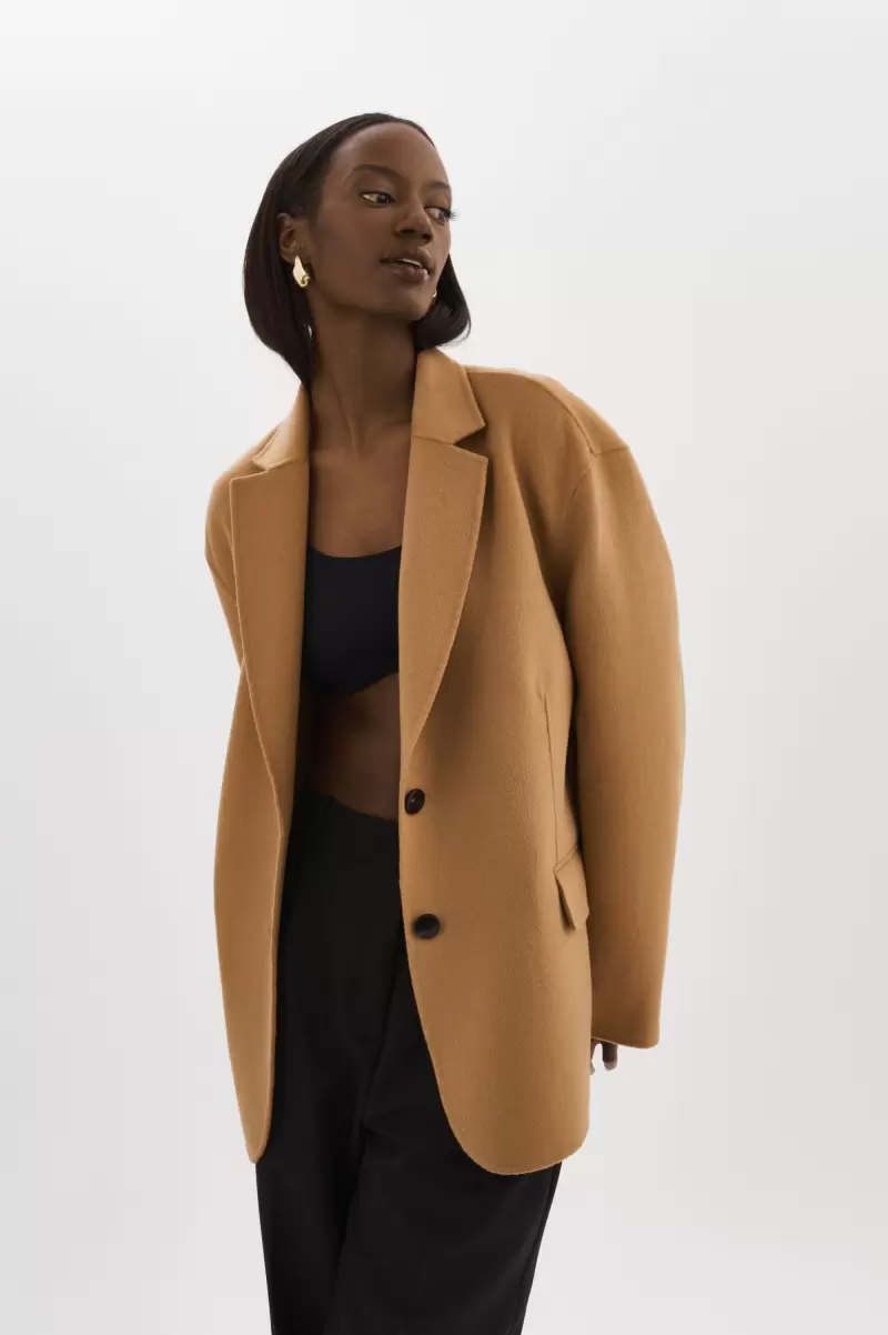 Lamarque Robust Camel Coats & Jackets Ennis | Oversized Wool Blazer Women - 3