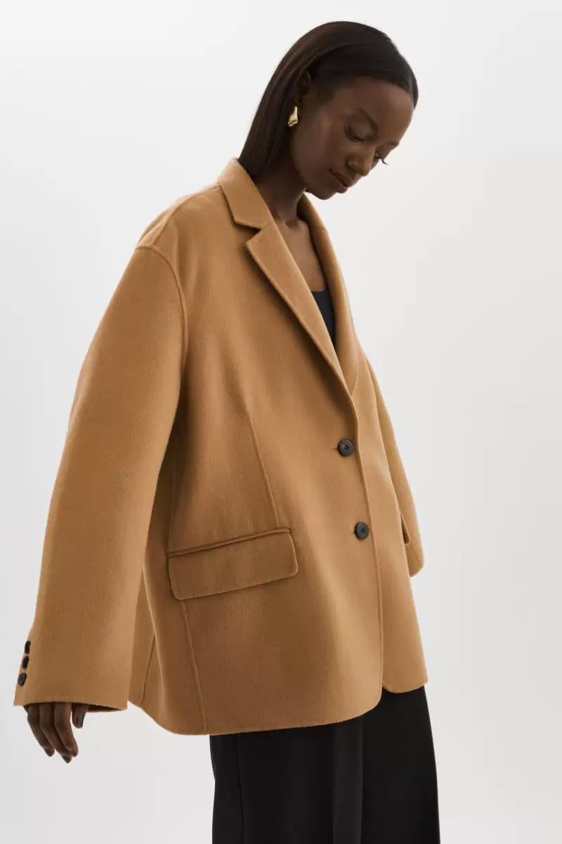 Lamarque Robust Camel Coats & Jackets Ennis | Oversized Wool Blazer Women - 4