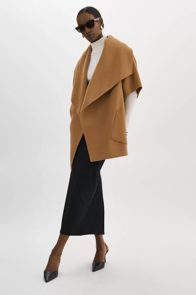 Women Camel Penelope | Double Face Wool Coat New Coats & Jackets Lamarque - 1