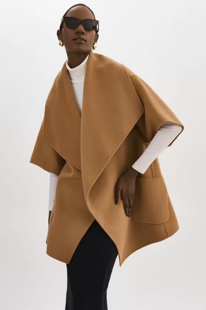 Women Camel Penelope | Double Face Wool Coat New Coats & Jackets Lamarque