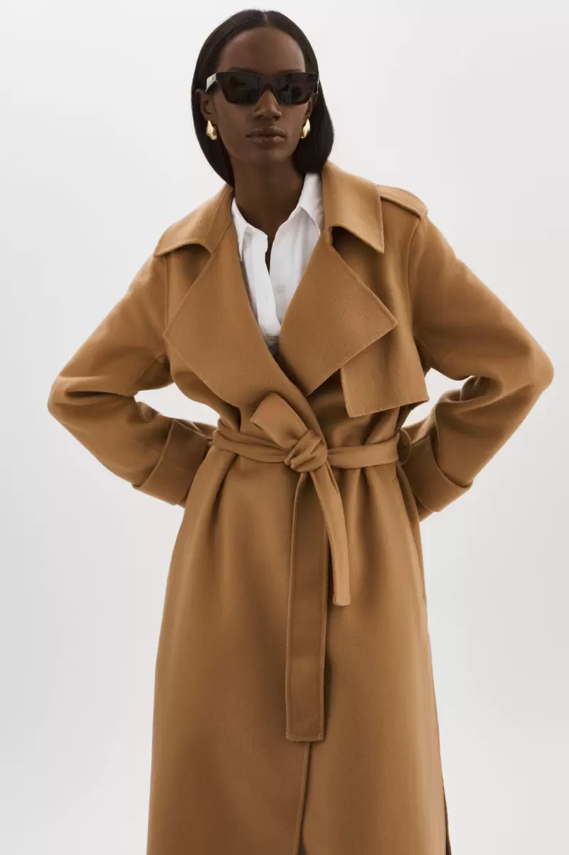 Lamarque Coats & Jackets Camel Cutting-Edge Women Margaret | Wool  Trench Coat - 4