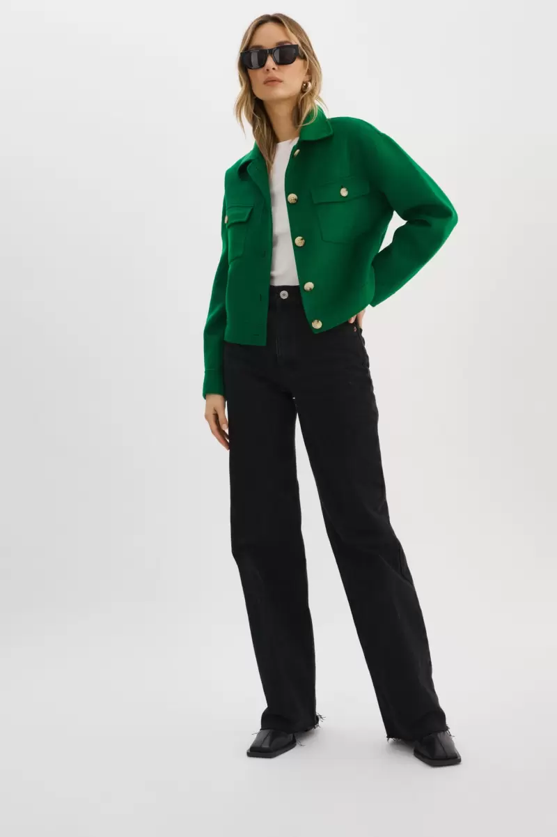 Women Special Price Coats & Jackets Christine | Wool Jacket Lamarque Vibrant Green - 2