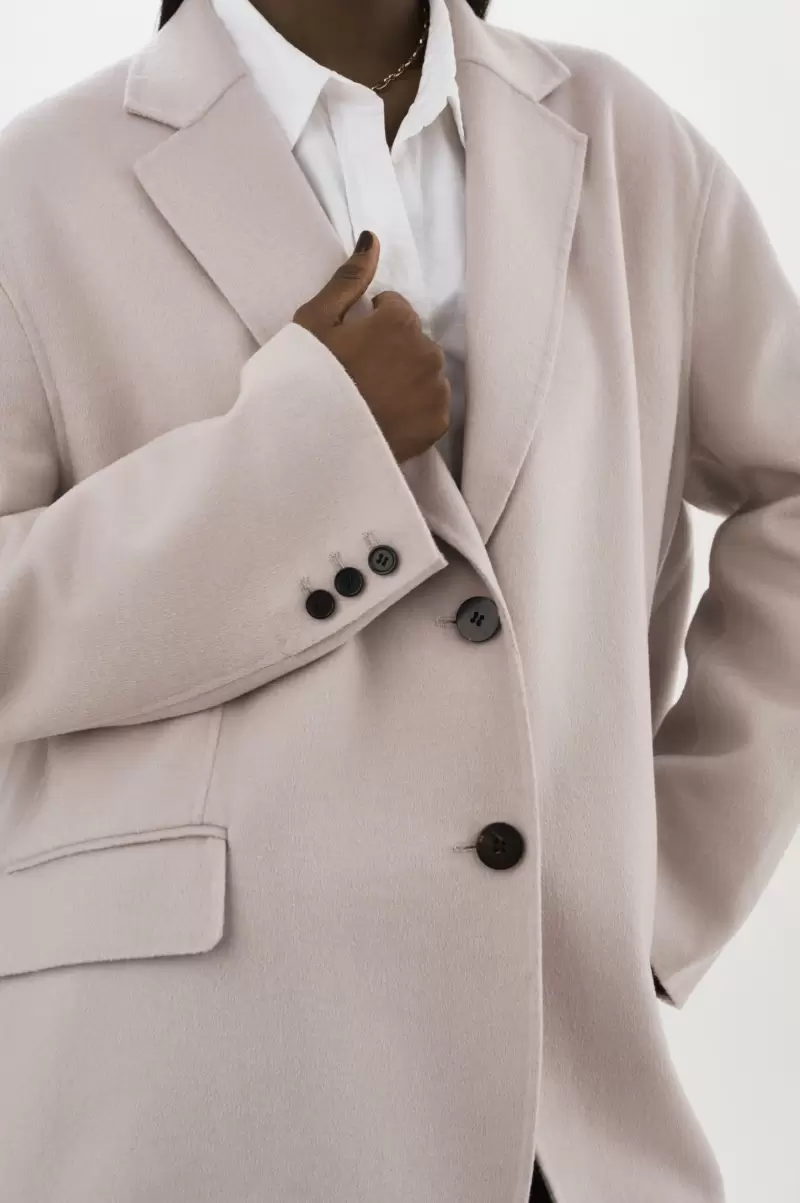 Ennis | Oversized Wool Blazer Women Lamarque Feather Grey Special Price Coats & Jackets - 1