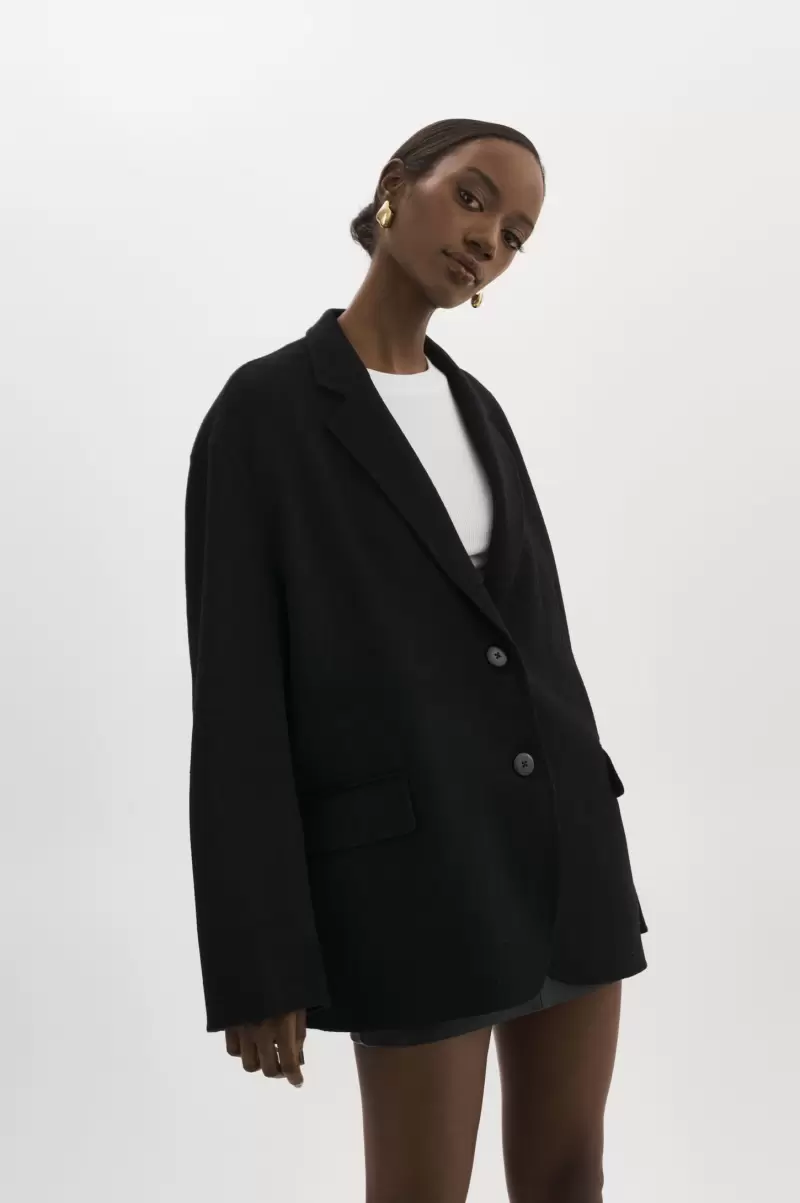 Black Lamarque Women Coats & Jackets Relaxing Ennis | Oversized Wool Blazer