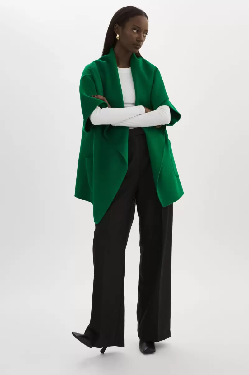 Vibrant Green Lamarque Coats & Jackets Penelope | Double Face Wool Coat Online Women - 1