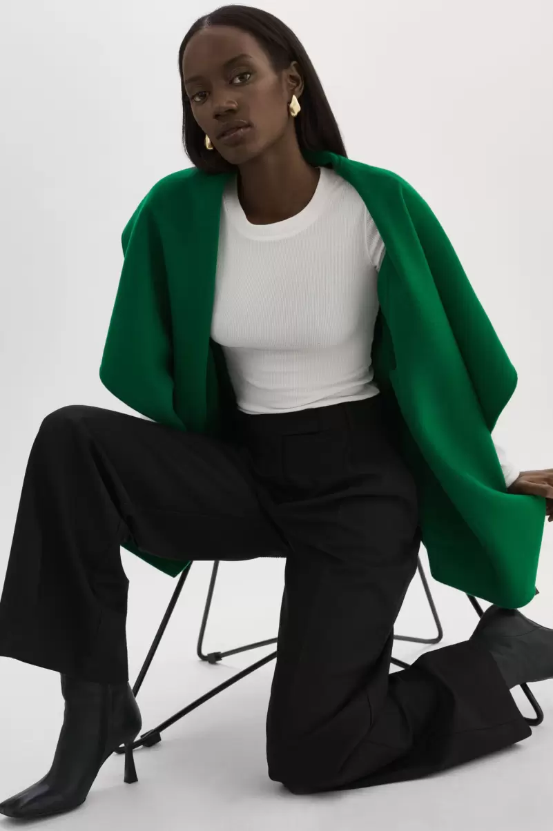 Vibrant Green Lamarque Coats & Jackets Penelope | Double Face Wool Coat Online Women - 3