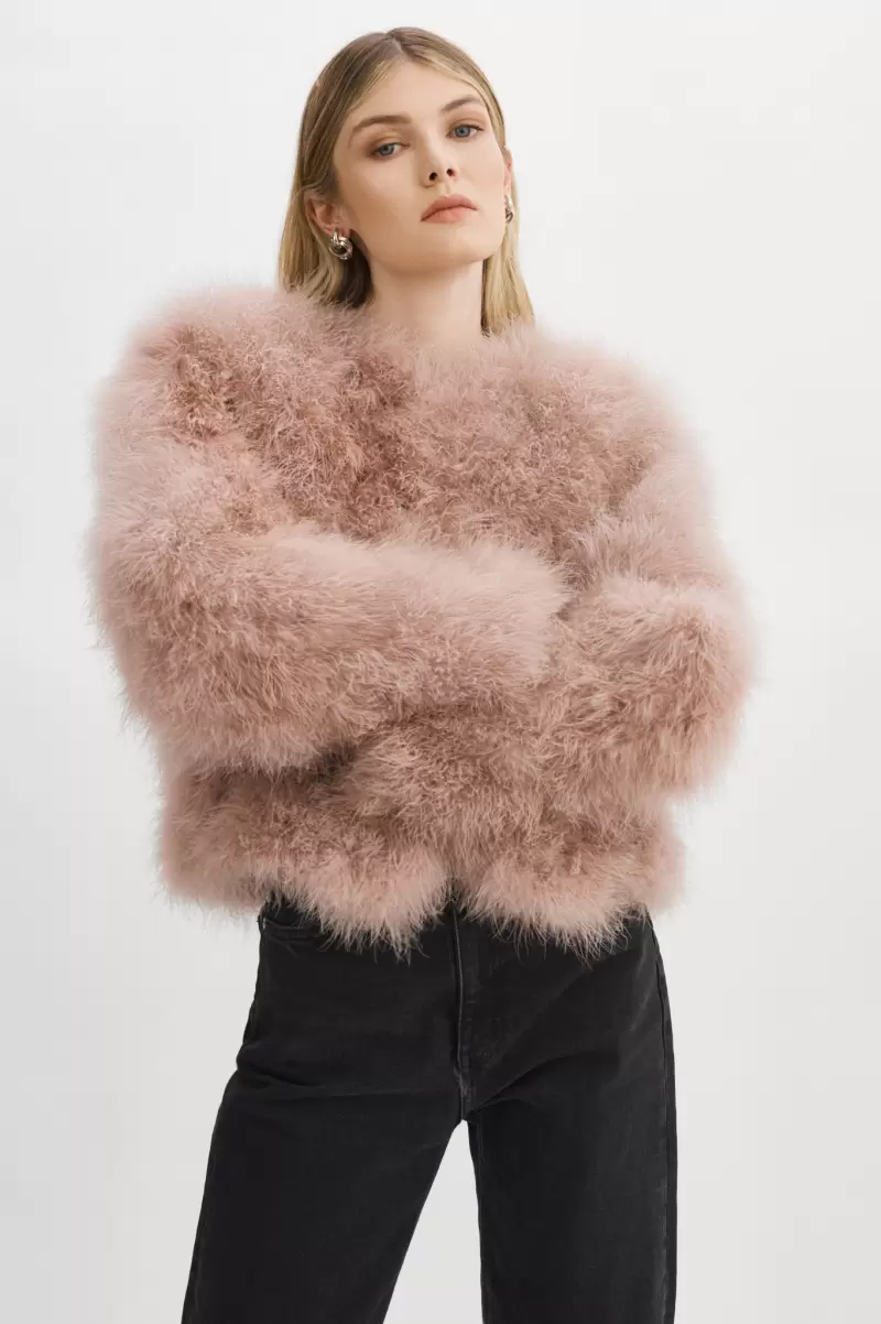 Online Coats & Jackets Dusty Rose Women Deora | Feather Jacket Lamarque - 1