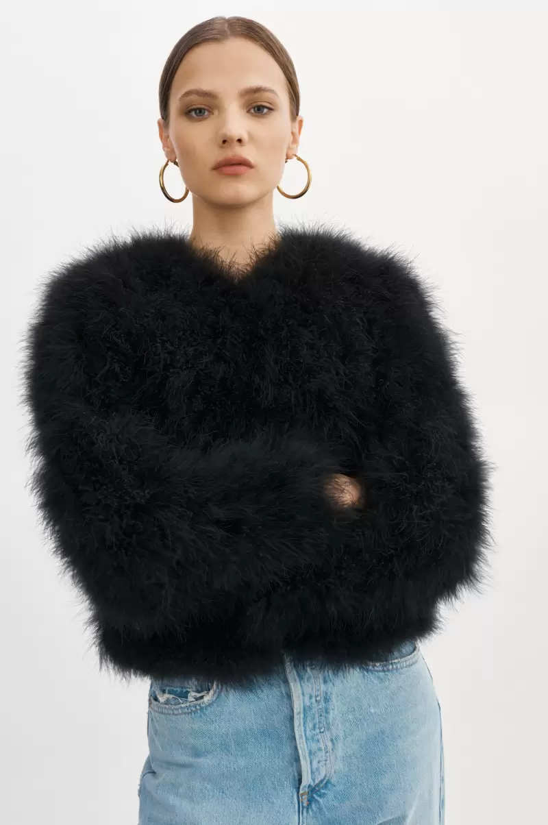 Black Affordable Coats & Jackets Deora | Feather Jacket Women Lamarque - 1