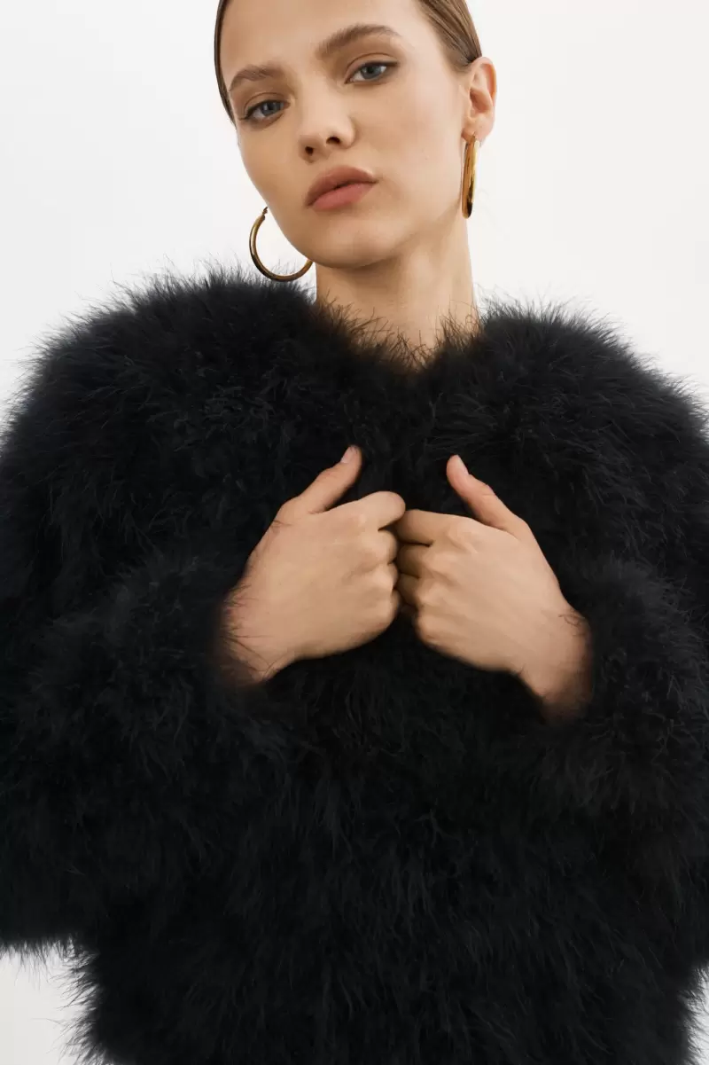 Black Affordable Coats & Jackets Deora | Feather Jacket Women Lamarque - 3