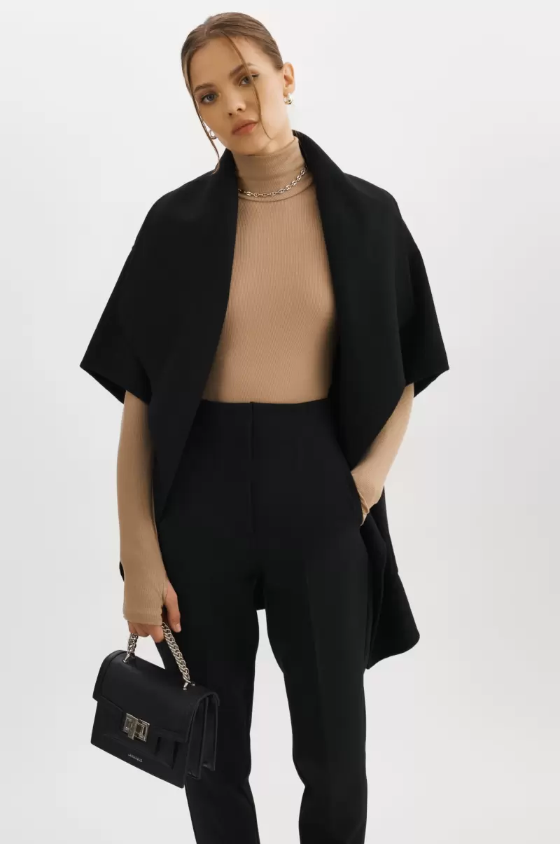 Robust Coats & Jackets Penelope | Double Face Wool Coat Black Lamarque Women - 1