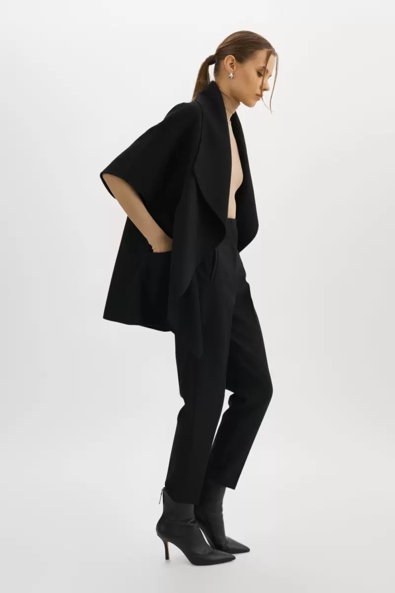 Robust Coats & Jackets Penelope | Double Face Wool Coat Black Lamarque Women - 3
