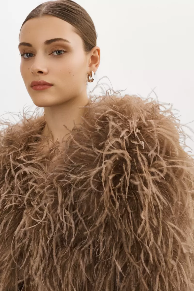 Sirocco Women Lamarque Coats & Jackets Dynamic Hallie | Ostrich Feather Jacket - 3