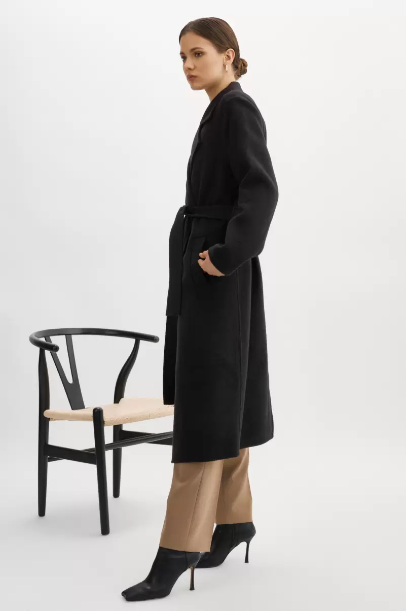 Coats & Jackets Vanessa | Wool Coat Women Lamarque Black Pure - 2