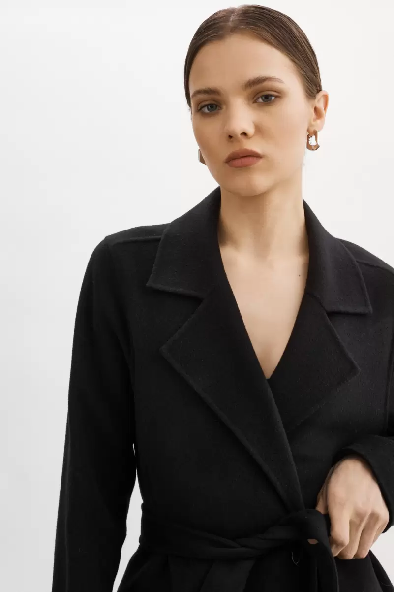 Coats & Jackets Vanessa | Wool Coat Women Lamarque Black Pure - 3