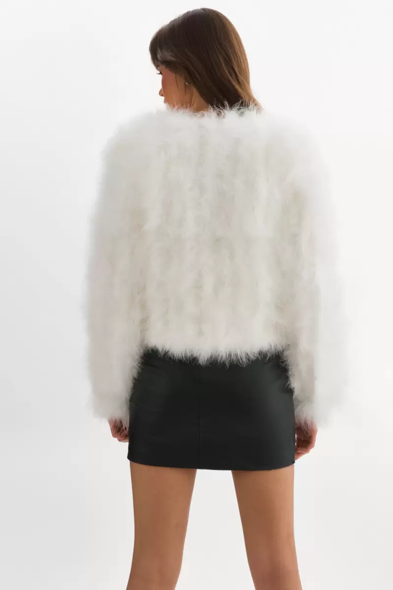 Women Coats & Jackets Lamarque Deora | Feather Jacket White Specialized - 4